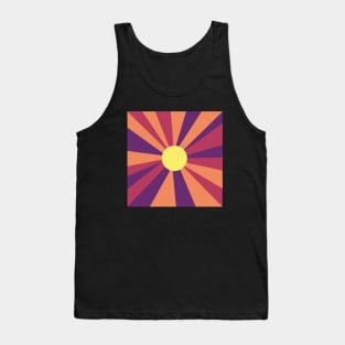 groovy patterns, Abstract background of rainbow groovy Wavy Line design in 1970s Hippie Retro style Tank Top